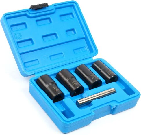 8milelake 5pcs Twist Socket Set Damaged Worn Lug Nut and Lock Remover 17,19,21,22MM in Saudi Arabia