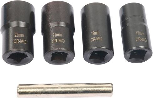 8milelake 5pcs Twist Socket Set Damaged Worn Lug Nut and Lock Remover 17,19,21,22MM in Saudi Arabia