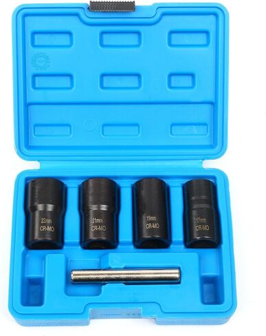 8milelake 5pcs Twist Socket Set Damaged Worn Lug Nut and Lock Remover 17,19,21,22MM in Saudi Arabia