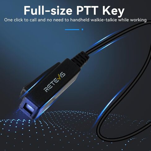Retevis 2 Pin Walkie-Talkie Earpiece, Big PTT RT22 RT68 H-777S RT22S RB68, Compatible with Baofeng BF-888S Arcshell pxton Walkie Talkie, G-Type Walkie Talkie Earpiece with Mic(4 Pack) in Saudi Arabia