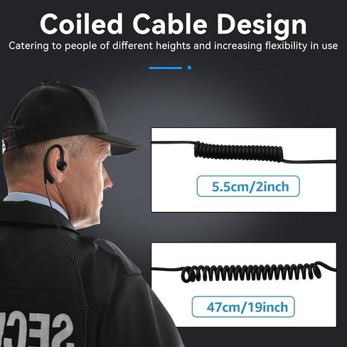 Retevis 2 Pin Walkie-Talkie Earpiece, Big PTT RT22 RT68 H-777S RT22S RB68, Compatible with Baofeng BF-888S Arcshell pxton Walkie Talkie, G-Type Walkie Talkie Earpiece with Mic(4 Pack) in Saudi Arabia