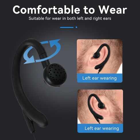 Retevis 2 Pin Walkie-Talkie Earpiece, Big PTT RT22 RT68 H-777S RT22S RB68, Compatible with Baofeng BF-888S Arcshell pxton Walkie Talkie, G-Type Walkie Talkie Earpiece with Mic(4 Pack) in Saudi Arabia