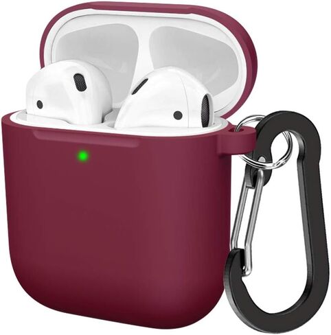 Compatible with AirPods Case Soft Silicone Protective Case Cover Cute for AirPods 2 &1 for Women with Keychain Front LED Visible Leopard Cheetah in Saudi Arabia