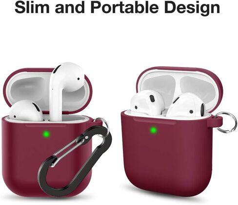 Compatible with AirPods Case Soft Silicone Protective Case Cover Cute for AirPods 2 &1 for Women with Keychain Front LED Visible Leopard Cheetah in Saudi Arabia