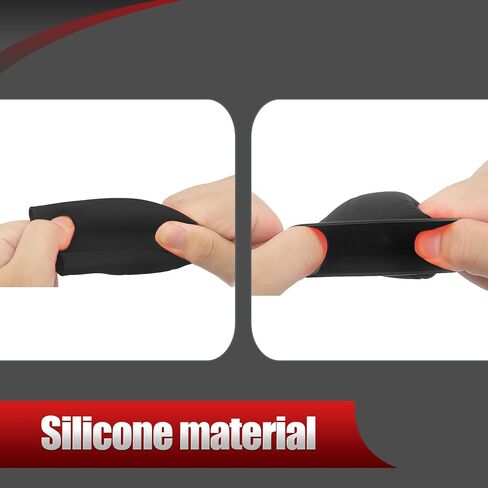 2 PCS Car Silicone Gear Shift Protector, Anti-Slip Flexible Protective Cover for Shift Knob, Waterproof Easy-Grip Shifter Cover, Universal Automatic Transmission Interior Accessories (Black) in Saudi Arabia