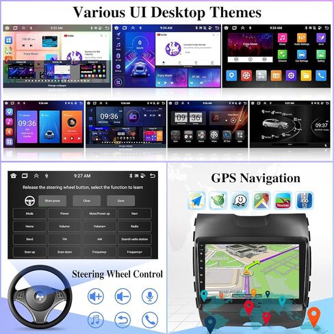 8 Core [4G+64G] راديو سيارة لسيارة Ford Edge 2016 2017 2018 2019 2020 - Android 13 شاشة لمس ستيريو، DSP 32 EQ/IPS Screen/Carplay/Android Auto/SWC/Bluetooth 5.0/WiFi in Saudi Arabia