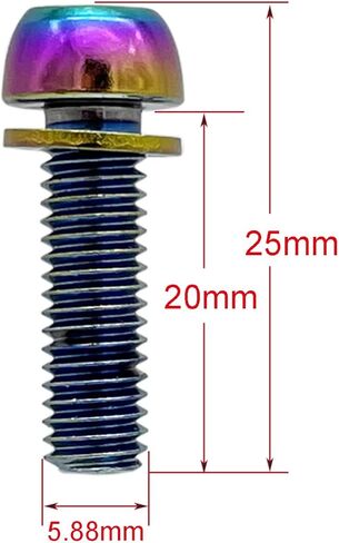 Bolts Screw with Washers for MTB Bike Bicycle Stem M5x20mm M6x20mm Steel Allen Hex Tapered in Kuwait