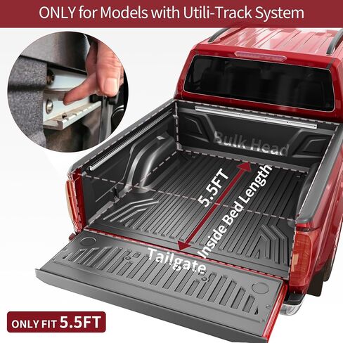 غطاء تونيو لسرير الشاحنة الناعم القابل للطي من oEdRo متوافق مع 2017-2024 Nissan Titan w/o Titan Box، سرير Fleetside 5.5 قدم مع نظام Utili-Track in Saudi Arabia