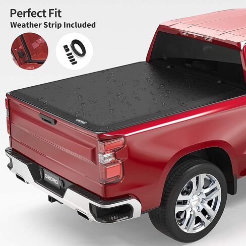غطاء تونيو لسرير الشاحنة الناعم القابل للطي من oEdRo متوافق مع 2017-2024 Nissan Titan w/o Titan Box، سرير Fleetside 5.5 قدم مع نظام Utili-Track in Saudi Arabia