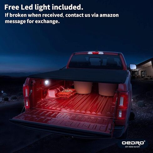 غطاء تونيو لسرير الشاحنة الناعم القابل للطي من oEdRo متوافق مع 2017-2024 Nissan Titan w/o Titan Box، سرير Fleetside 5.5 قدم مع نظام Utili-Track in Saudi Arabia