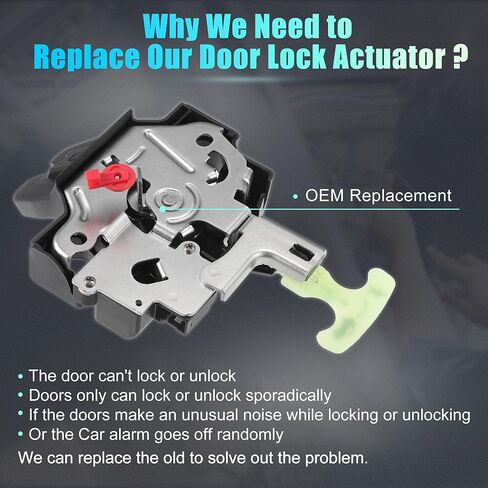 مشغل قفل باب خلفي بديل من X AUTOHAUX لسيارة Toyota Yaris 2007-2016 مجموعة مزلاج الباب الخلفي رقم 6461052100 أسود in Kuwait