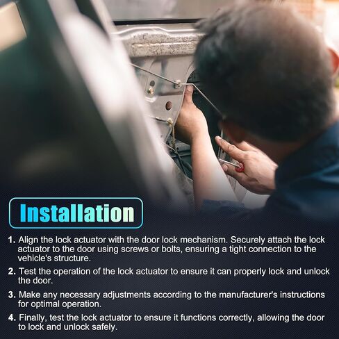 مشغل قفل باب خلفي بديل من X AUTOHAUX لسيارة Toyota Yaris 2007-2016 مجموعة مزلاج الباب الخلفي رقم 6461052100 أسود in Kuwait