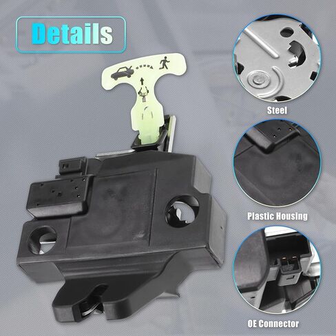 مشغل قفل باب خلفي بديل من X AUTOHAUX لسيارة Toyota Yaris 2007-2016 مجموعة مزلاج الباب الخلفي رقم 6461052100 أسود in Kuwait