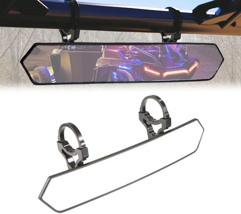 مرآة مركزية UTV SXS، إصدار جديد 15 بوصة مرآة UTV مع مشابك منخفضة الارتفاع قابلة للتعديل من 1.65 إلى 2 بوصة متوافقة مع Polaris RZR 2008-2023، Can-Am in Kuwait