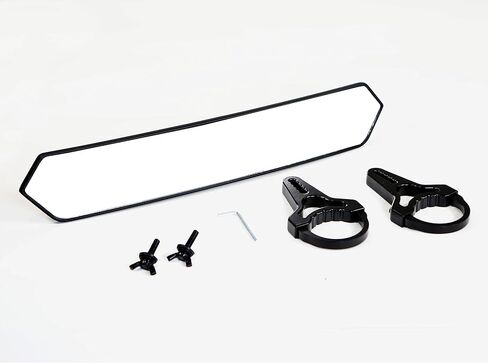 مرآة مركزية UTV SXS، إصدار جديد 15 بوصة مرآة UTV مع مشابك منخفضة الارتفاع قابلة للتعديل من 1.65 إلى 2 بوصة متوافقة مع Polaris RZR 2008-2023، Can-Am in Kuwait