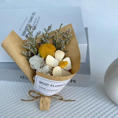 3pcs الكرة الذهبية البسيطة باقة الزهور المجففة، الزهور المجففة الطبيعية وصيفه الشرف باقة هدية مربع ل بوهو الزفاف المزهريات الصغيرة لمراكز الجدول الحرف الزفاف عيد ميلاد الجدول زجاجة ديكور in Kuwait