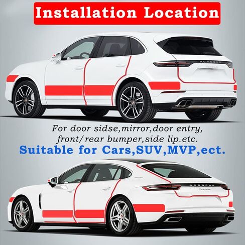 Car Door Edge Guards Clear Door sill Protector,Scratch Protector Anti-Collision Protection Film for Front and Rear Bumper Car Door Scuff Strip Fits for Most Car(2In x 16Ft,Transparent) in Kuwait