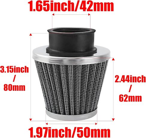 Pack-of-2 35mm Filter Compatible with 50cc 70cc 90cc 110cc 125cc 150cc Motorcycle ATV Quad Scooter Go Kart Moped Chopper Pit Dirt Racing Super Pocket Mini Bike 1.38inch 34mm 36mm PZ19 DR50 in Saudi Arabia