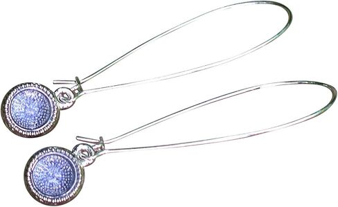 Recycled Vintage Purple Early 1900's Medicine Bottle Long Drop Charm Earrings in Saudi Arabia