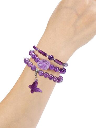 حزمة Top Plaza - عنصران: طقم قلادة وسوار من الجمشت الكريستالي العلاجي in Kuwait