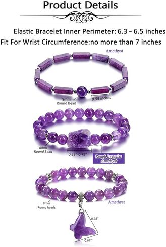 حزمة Top Plaza - عنصران: طقم قلادة وسوار من الجمشت الكريستالي العلاجي in Kuwait