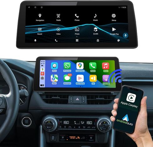 Road Top 12.3" Android 12 Car Stereo Touchscreen for Toyota RAV4 2020-2022 Year(Not fit for Original car with Amplifier!!!, Support Wireless Carplay, Android Auto in Saudi Arabia