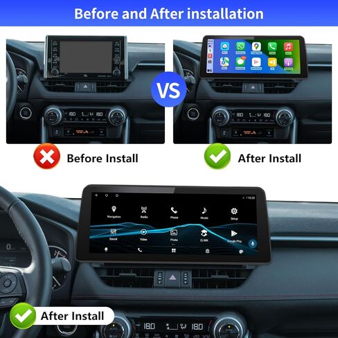 Road Top 12.3" Android 12 Car Stereo Touchscreen for Toyota RAV4 2020-2022 Year(Not fit for Original car with Amplifier!!!, Support Wireless Carplay, Android Auto in Saudi Arabia