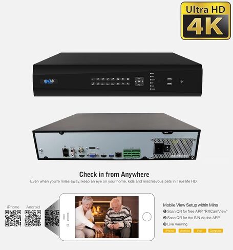 مسجل فيديو GW Security 64 قناة 12 ميجابكسل / 8 ميجابكسل 4K NVR وحده، 8 فتحات HDD، يدعم سعة تخزين تصل إلى 80 تيرابايت (GW4264NS-V8) in Saudi Arabia
