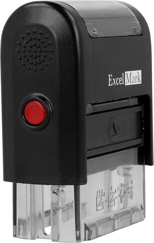 ExcelMark Scanned Self Inking Rubber Stamp - Red Ink with 5cc Refill Ink in Saudi Arabia