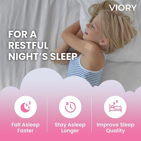 60 Sleep Patches for Kids Extra Strength - Fast Acting, 100% Natural Ingredients, Skin-Friendly & Easy to Apply Sleep Stickers for Girls in Saudi Arabia