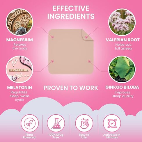 60 Sleep Patches for Kids Extra Strength - Fast Acting, 100% Natural Ingredients, Skin-Friendly & Easy to Apply Sleep Stickers for Girls in Saudi Arabia