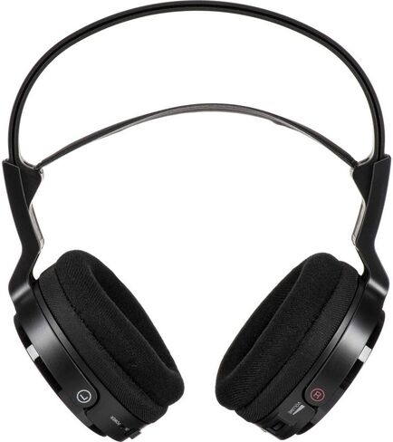سوني MDR-RF912RK نظام سماعات رأس ستيريو لاسلكية بتردد الراديو مع مشغلات 40 مم، تقليل الضوضاء ونطاق لاسلكي طويل، أسود (عبوة غير للبيع بالتجزئة) in Saudi Arabia