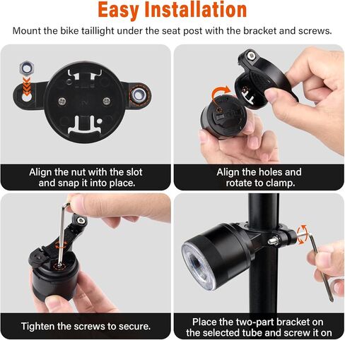 مصباح خلفي للدراجة من NineLeaf ملون 7 ألوان و15 وضع إضاءة، مصابيح خلفية مستشعرة للفرامل، تشغيل/إيقاف تلقائي، مقاومة للماء IP66، قابلة لإعادة الشحن عبر USB، مصباح LED للتحذير الخلفي للدراجة، ملحقات أمان ركوب الدراجات in Kuwait