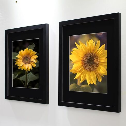 14x14 Picture Frame Black Solid Wood for Black Mat 10x10 Wall Mounting Square Poster Frames in Saudi Arabia