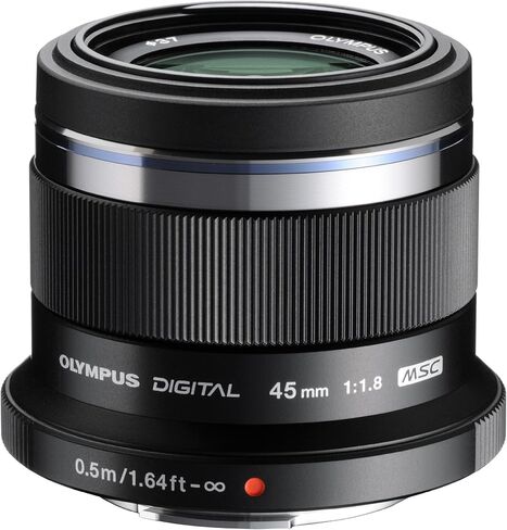 عدسة أوليمبوس M.Zuiko الرقمية مقاس 45 مم F1.8، لكاميرات Micro Four Thirds (أسود) in Saudi Arabia