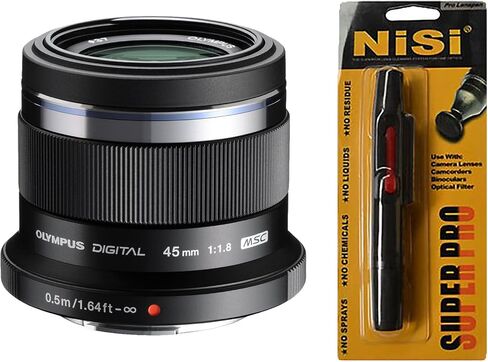 عدسة أوليمبوس M.Zuiko الرقمية مقاس 45 مم F1.8، لكاميرات Micro Four Thirds (أسود) in Saudi Arabia