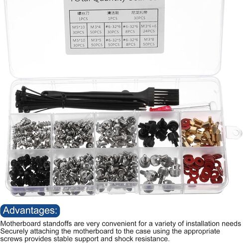 MECCANIXITY 362pcs PC Computer Screws Standoffs Set Kit with Screwdriver, for Computer Case Motherboard Hard Drive Fan Power Graphics in Saudi Arabia