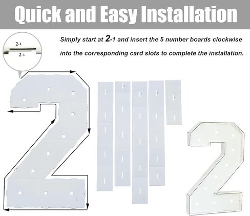 LANGXUN 40 بوصة أبيض كبير أدى تضيء رقم 2 لديكور حفلة عيد الميلاد الحادي والعشرين الثاني، مع مسدس الغراء الساخن، أرقام بالون سرادق 2 لحفل زفاف التخرج استحمام الطفل صورة خلفية الديكور in Kuwait