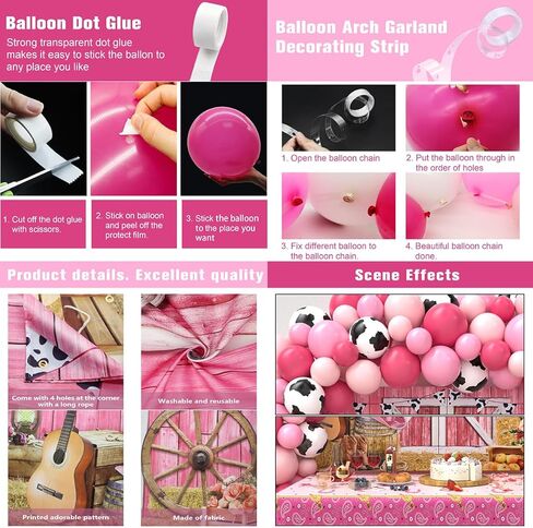 142 قطعة من ديكورات حفلات رعاة البقر الغربية، 140 قطعة من بالونات رعاة البقر، قطعة واحدة من خلفية رعاة البقر، قطعة واحدة من مفرش طاولة رعاة البقر للموضوع الغربي وحفلات أعياد الميلاد وحفلات استقبال المولود الجديد in Kuwait