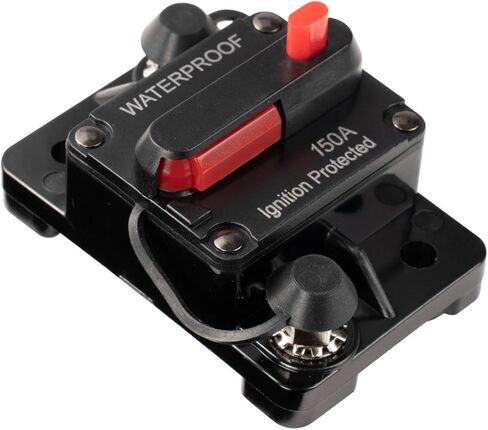 قاطع دائرة مع إعادة تعيين يدوي تيار مستمر 12 فولت - 48 فولت مقاوم للماء لحماية الطاقة اليدوية للسيارة والبحرية ومحركات التصيد والمركبات ATV والمقطورة والمركبات وصوت ستيريو (70 أمبير) in Kuwait