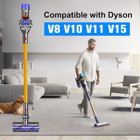 رأس منظف بمحرك لفك التشابك من FUNTECK للمكانس الكهربائية اللاسلكية Dyson V8 V10 V11 V15، جيد للأرضيات الصلبة الناعمة والسجاد in Kuwait