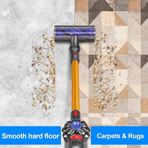 رأس منظف بمحرك لفك التشابك من FUNTECK للمكانس الكهربائية اللاسلكية Dyson V8 V10 V11 V15، جيد للأرضيات الصلبة الناعمة والسجاد in Kuwait