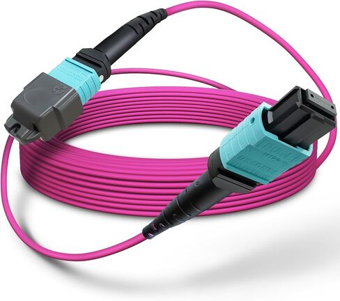 3ft OFNP MTP/MPO Fiber Cable 12 Strand Female, MTP to MTP OM4 Multimode Fiber Optic Ptach Cord, Type B Plenum MTP Jumpers in Kuwait