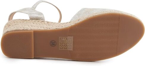 Alexis Leroy Women's Closed Toe Buckle Strap Slingback Espadrilles Wedge Sandals in Kuwait