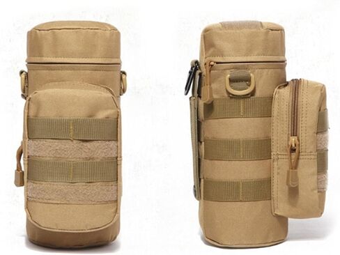 Molle Water Bottle Carrier Bag, Bottle Pouch Holder, Adjustable Shoulder Hand Strap Sling Neoprene Sleeve Sports Water Bottle Accessories for Hiking Travelling Camping in Saudi Arabia