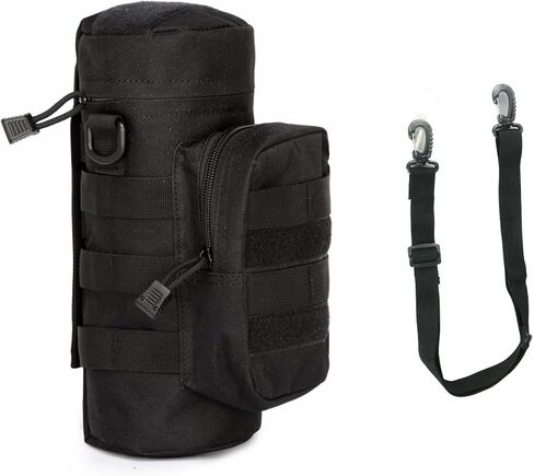 Molle Water Bottle Carrier Bag, Bottle Pouch Holder, Adjustable Shoulder Hand Strap Sling Neoprene Sleeve Sports Water Bottle Accessories for Hiking Travelling Camping in Saudi Arabia