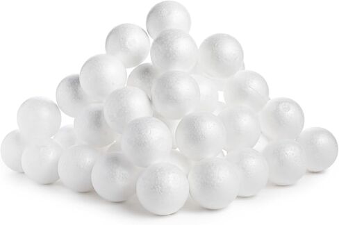 Juvale 48 Pack Small 3 Inch Foam Balls for Crafts, Smooth Polystyrene White Foam Spheres, Solid Craft Foam for DIY Arts and Crafts, Decoration, Science Fair, Household in Saudi Arabia