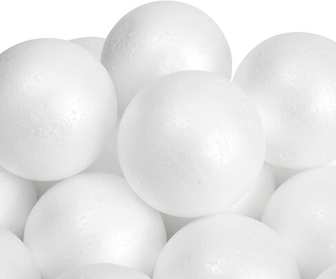 Juvale 48 Pack Small 3 Inch Foam Balls for Crafts, Smooth Polystyrene White Foam Spheres, Solid Craft Foam for DIY Arts and Crafts, Decoration, Science Fair, Household in Saudi Arabia