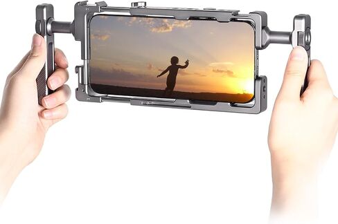 SUNWAYFOTO PCR-01 قفص الهاتف الذكي العالمي مجموعة أدوات تصوير الفيديو مع مقبض، مثبت الهاتف لتسجيل الفيديو وملحقات تصوير الهاتف الخلوي in Saudi Arabia