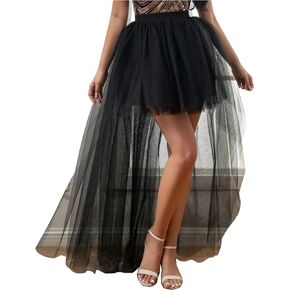 AiberLisha Womens High Low Tulle Tutu Skirt for Prom Party